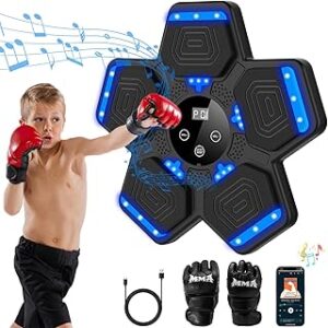 2024 Music Boxing Machine for Kids, Smart Bluetooth Boxing Machine with Boxing Gloves Wall Mounted, Music Boxing Target Workout Punching Equipment for Home(Upgrade)-image