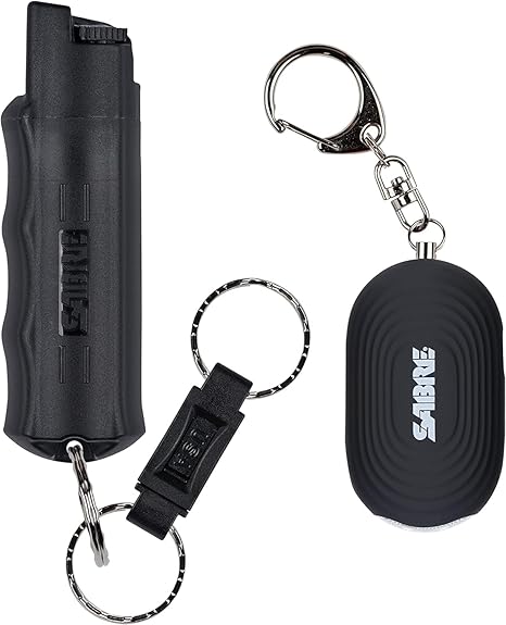 SABRE Personal Safety Kit with Pepper Spray and 2-in-1 Personal Alarm with LED Light