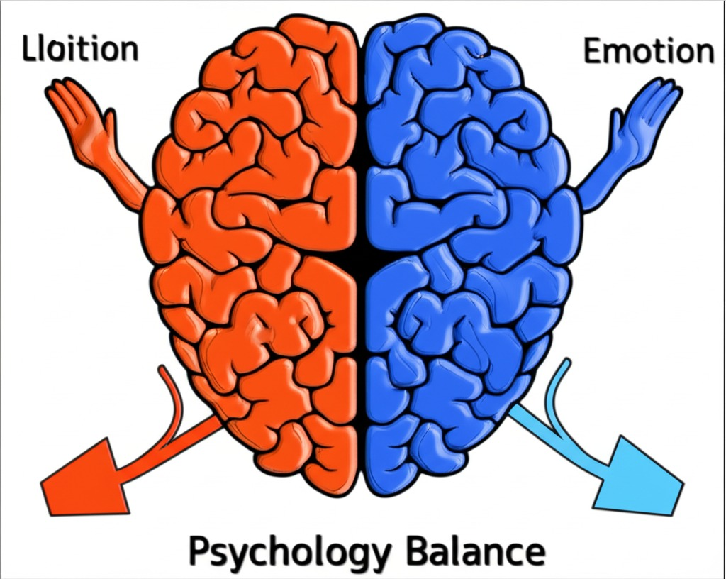 Brain and heart balance illustration | Surviving an Attack
