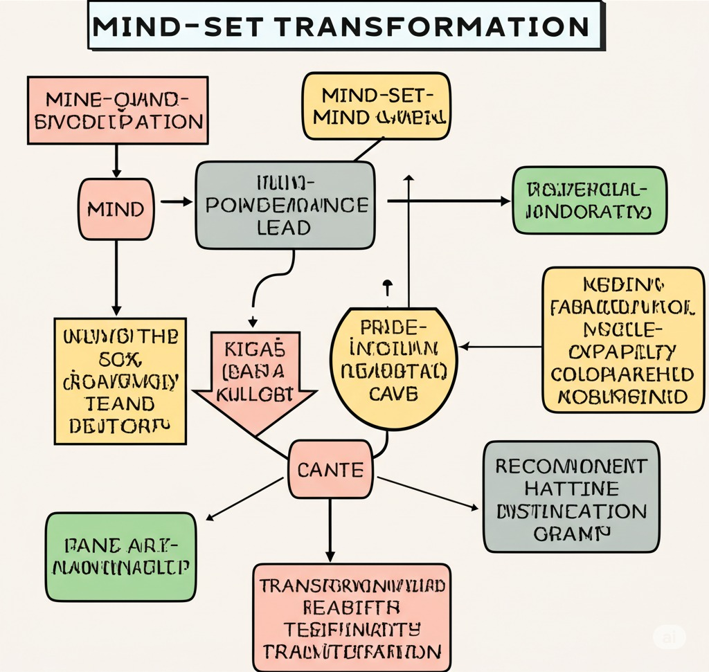 A diagram depicting mind-set transformation | Surviving an Attack