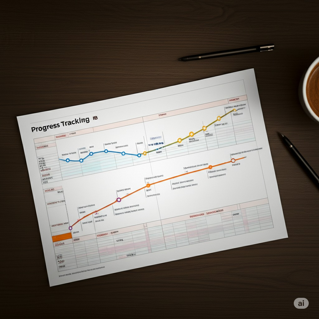 Progress tracking chart with milestones | Surviving an Attack