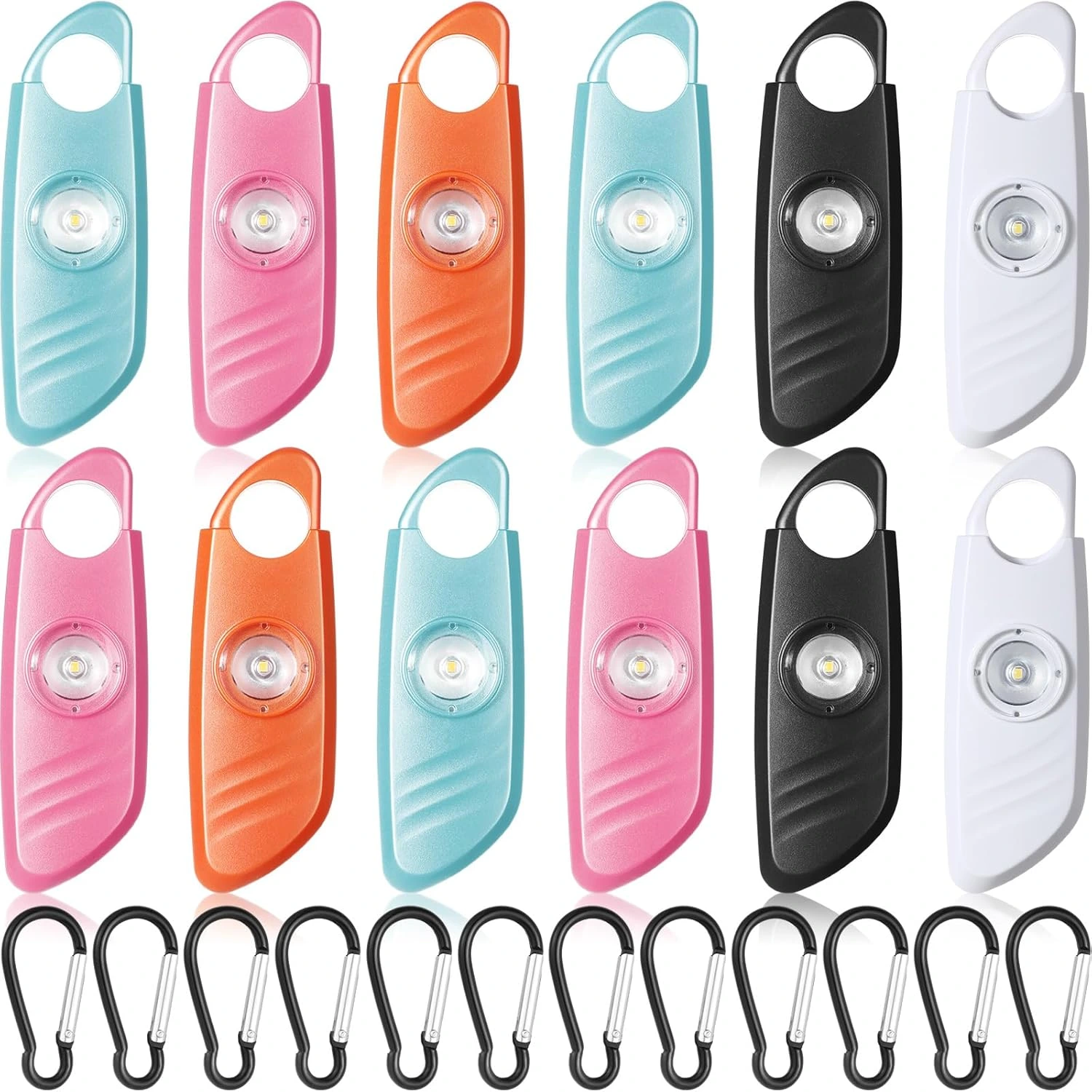 Relaxweex 12 Pcs Personal Safety Alarm with LED Strobe Light